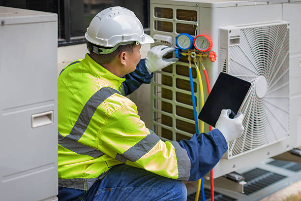 Professional Air Duct Cleaning technician working in Guasti, CA